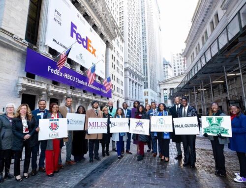 Stock Exchange Bell Ceremony Rings in New FedEx-HBCU Student Ambassador Program